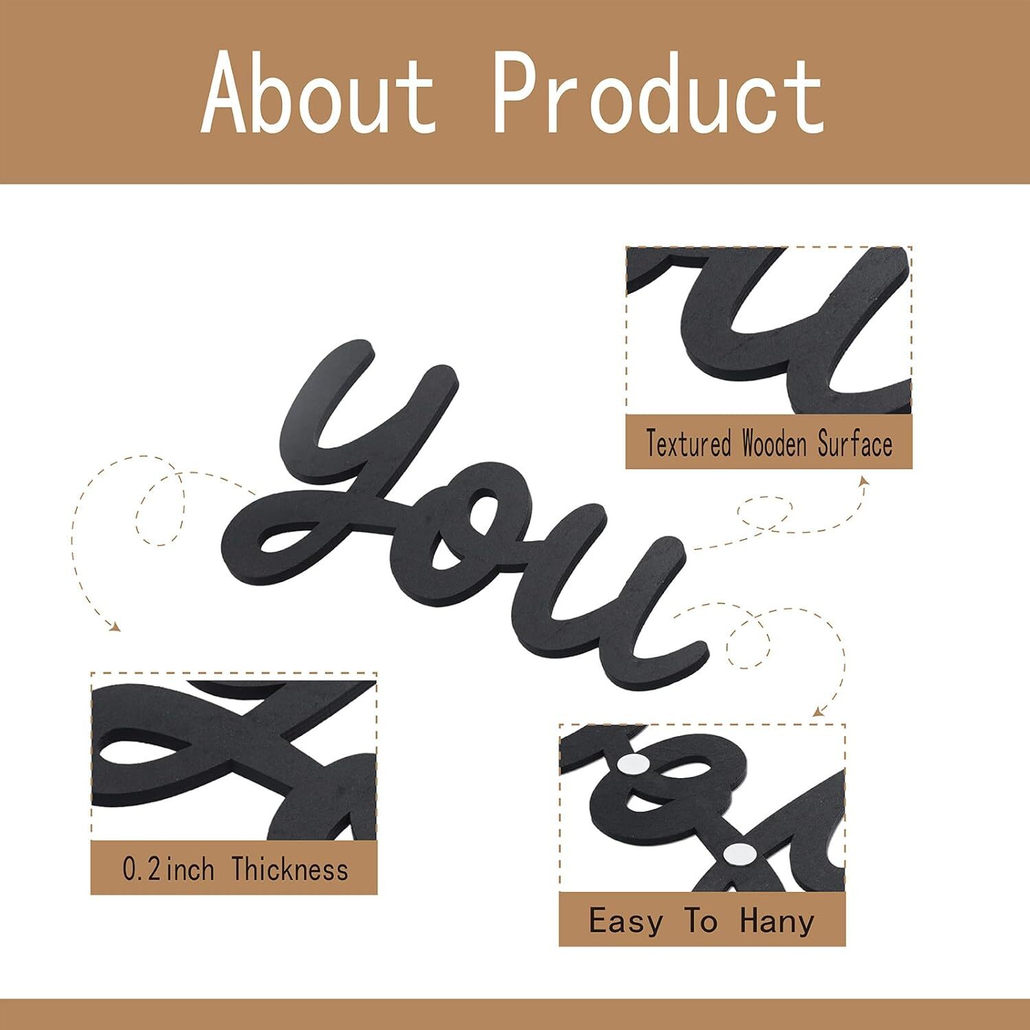 OYEFLY Love You Bye Wood Sign,Express and Warm for Your Medium, style 2