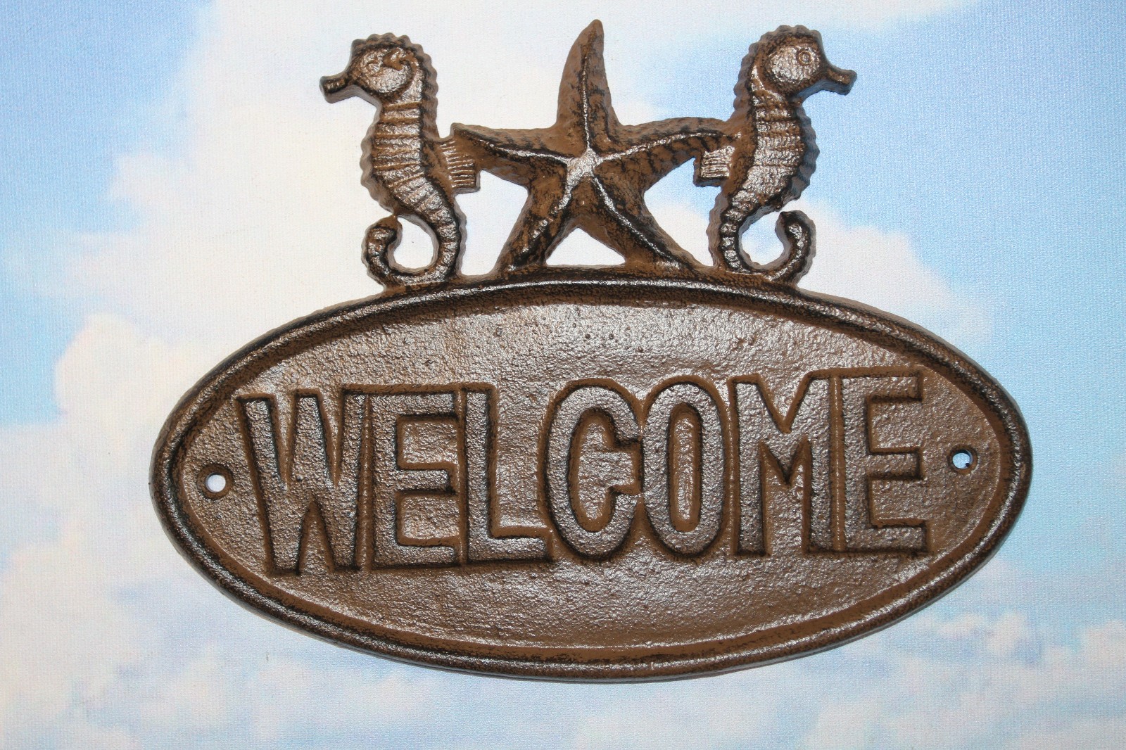 1-BEACH WELCOME Metal Sign,Sea Life,Coastal Living,Beach Decor,Gifts,H-134