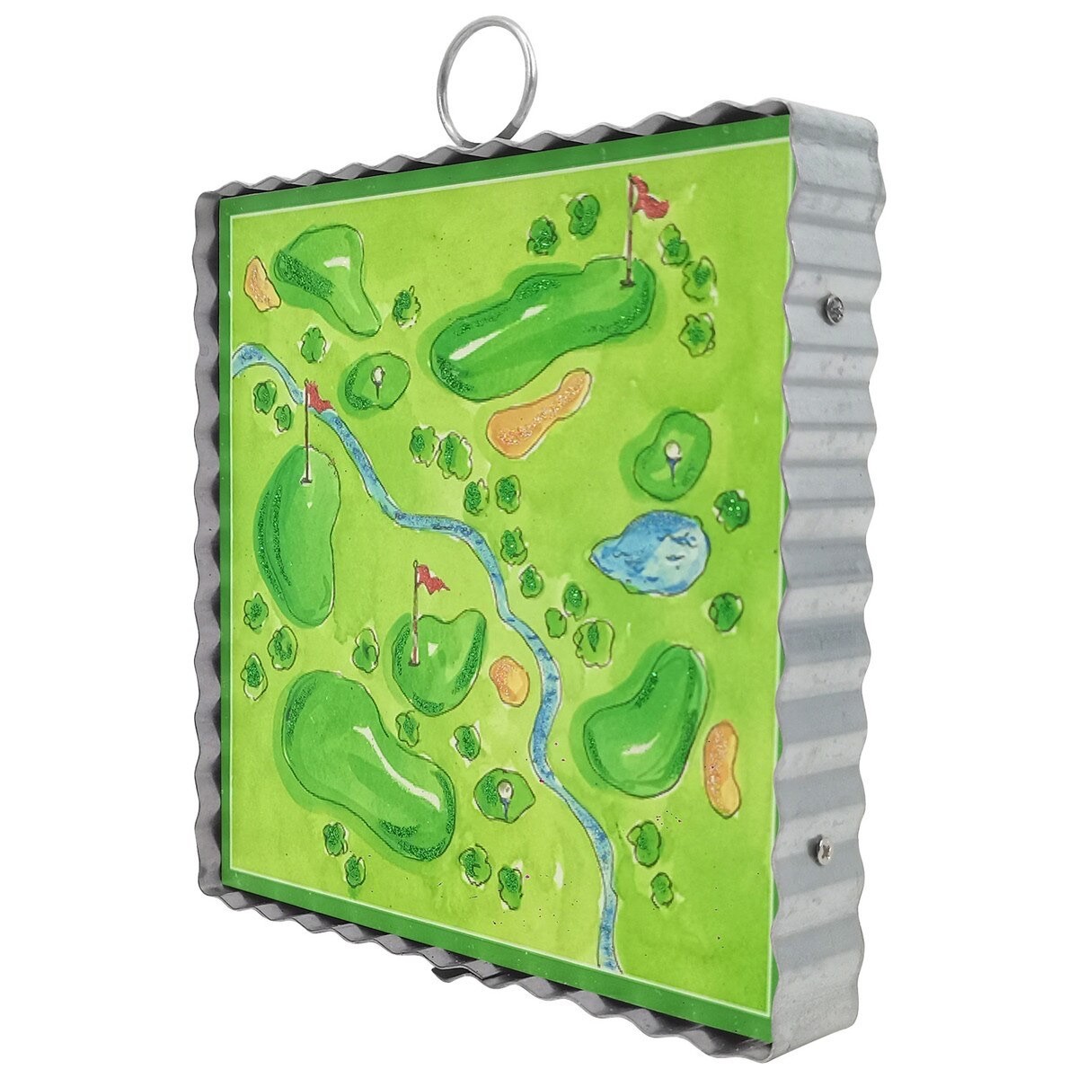 The Round Top Collection Mini Golf Course Print 6x6x1