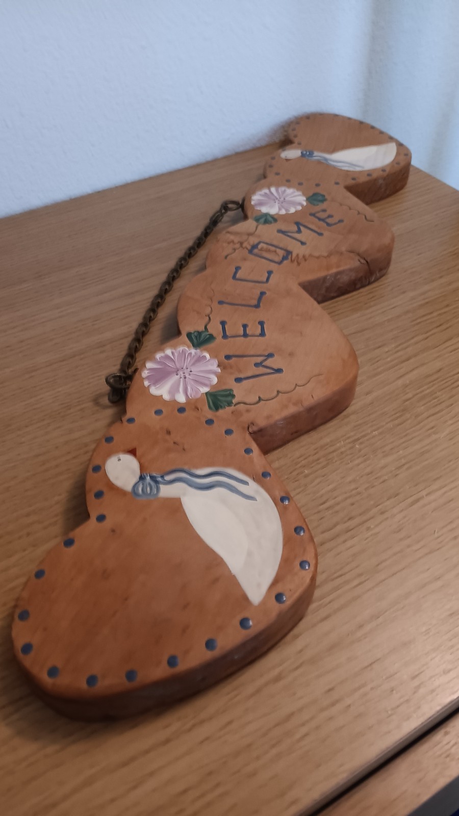 Vintage Goose Duck Handmade Welcome Sign Plaque Cottagecore