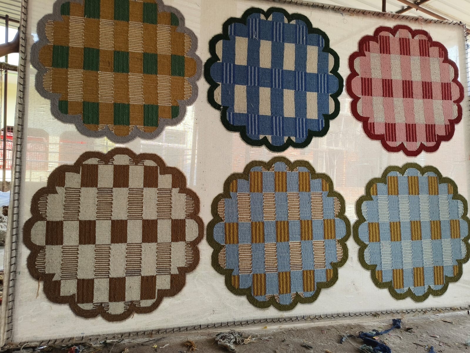 Matilda Goad Plaid Rugs Handmade 100% Woolen Hand Tufted For Home Decoration