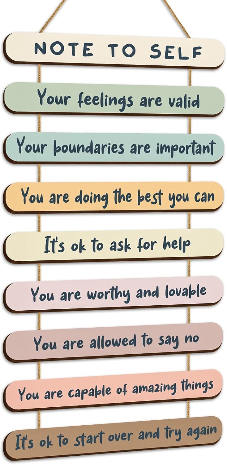 Mental Health Reminders Wall Art Decoration Positive Psychology Affirmations