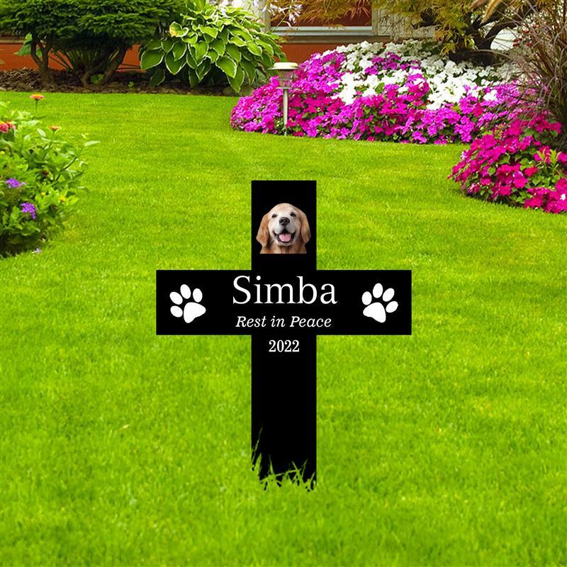 Pet Grave Stake, Dog Memorial Acrylic Plaque Stake, Loss Of Dog Grave Marker