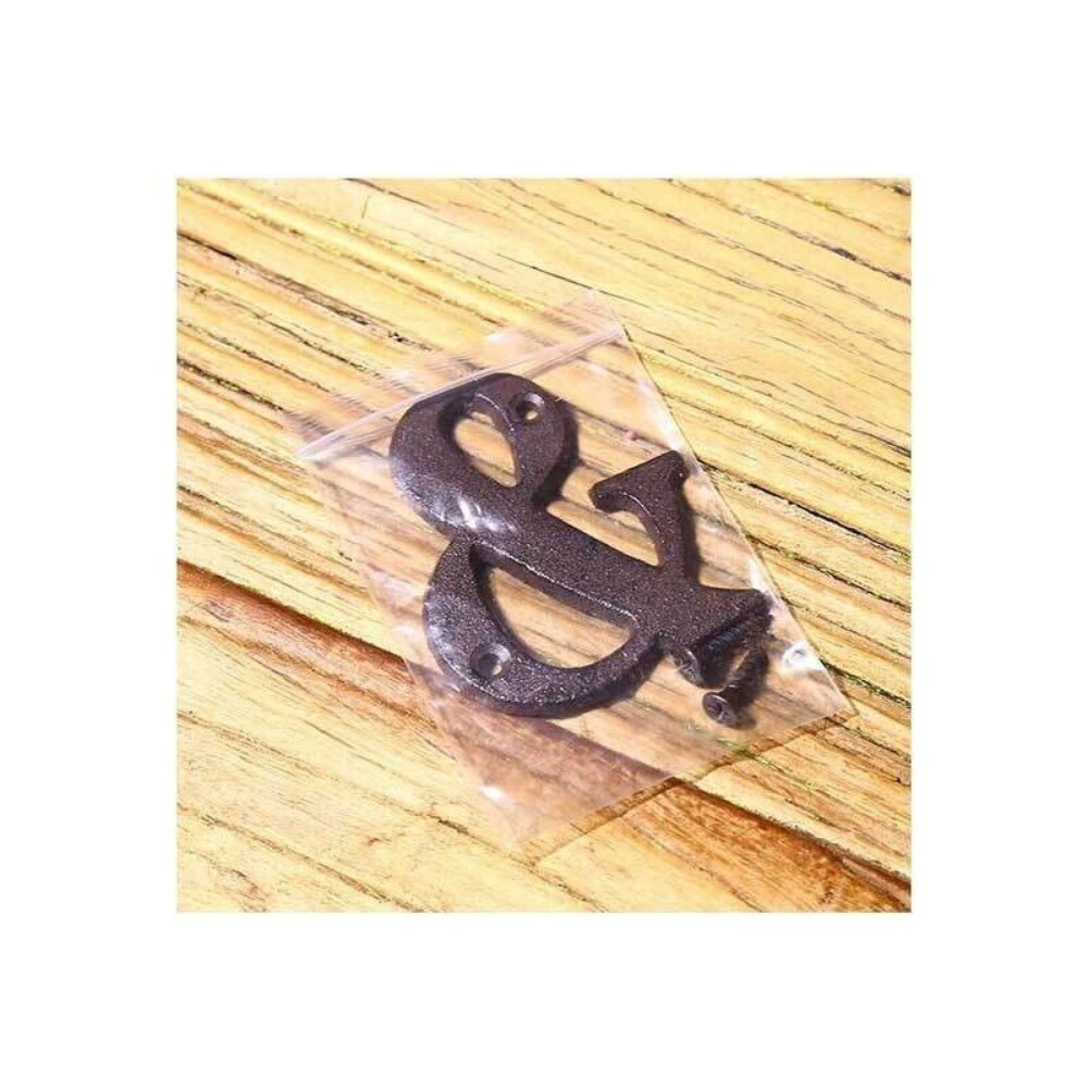 Cast Wrought Iron Black Antique House Door Alphabet 26 Letters & 10 Numbers