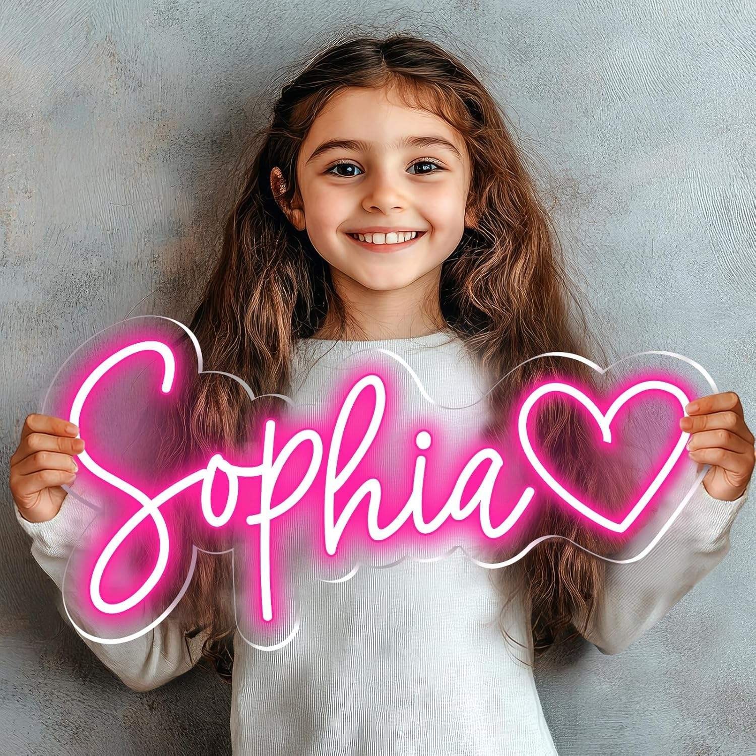 Nursery Neon Sign, Baby Name Custom LED Light, Personalized Kids Room Wall Decor