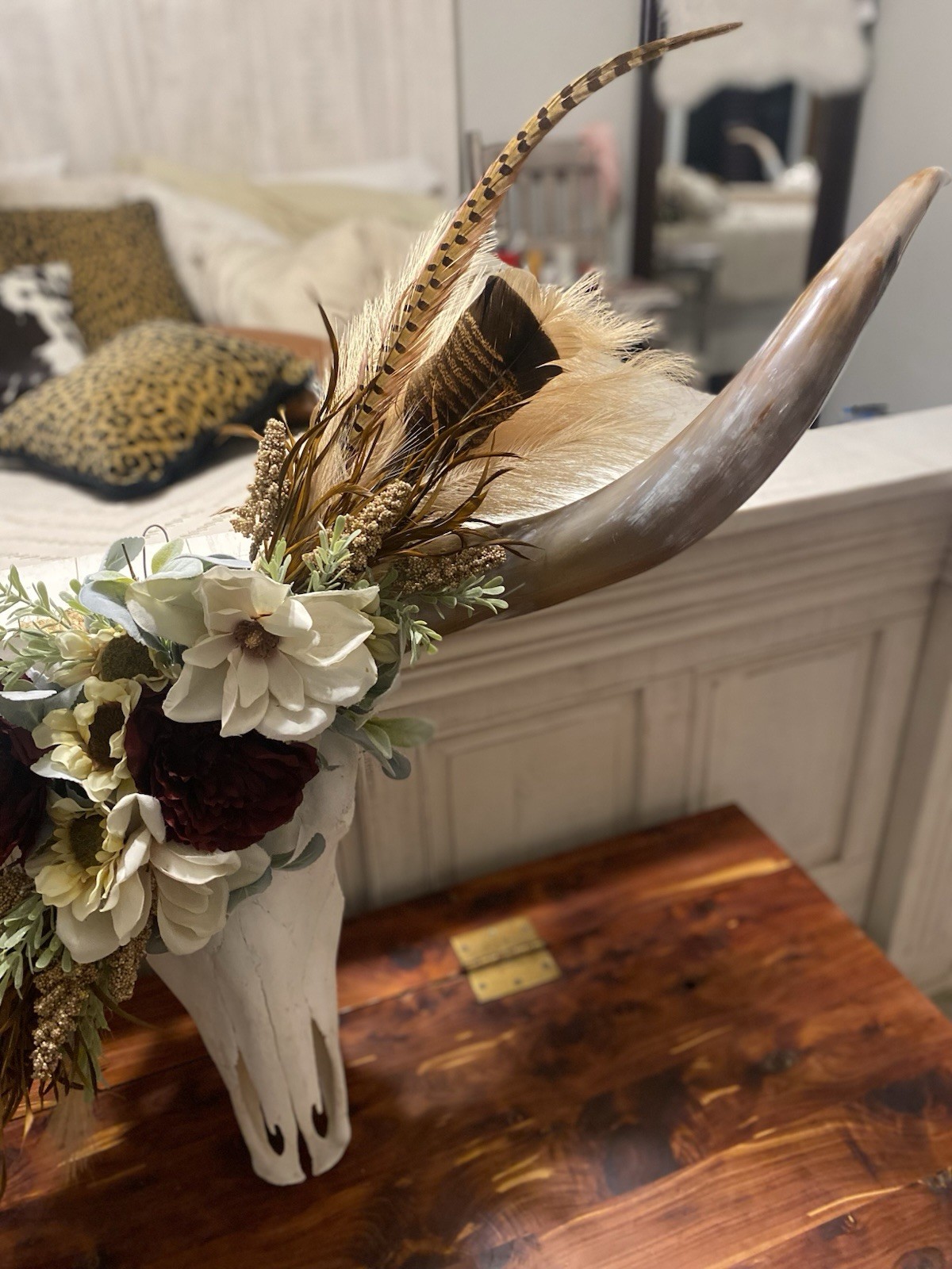 Rustic Wedding/Home Custom Longhorn Wall Decor OOAK Piece