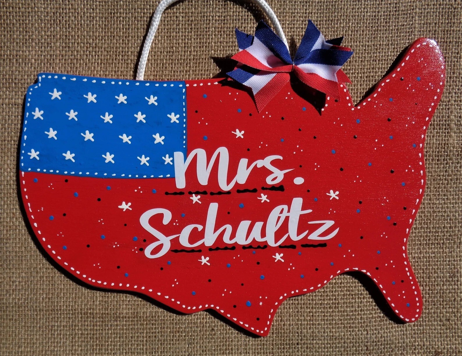 Personalized US History Teacher SIGN School Classroom Door Civics Geography USA