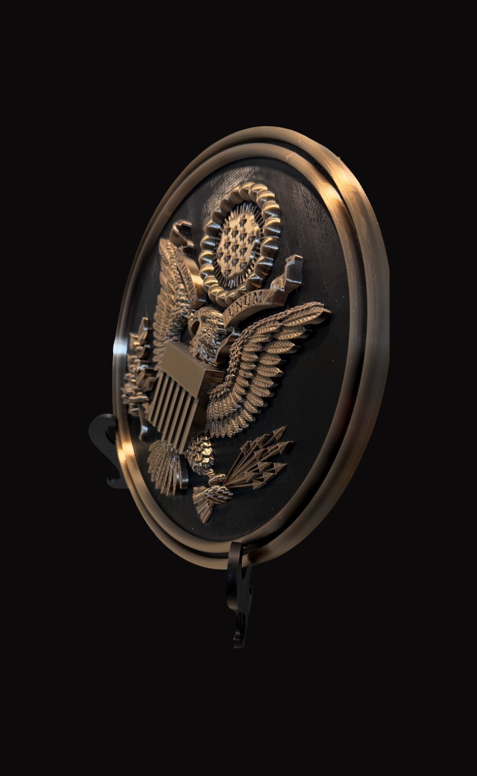 Seal of the United States Plaque – 8.5″ Round Patriotic Eagle Wall Art