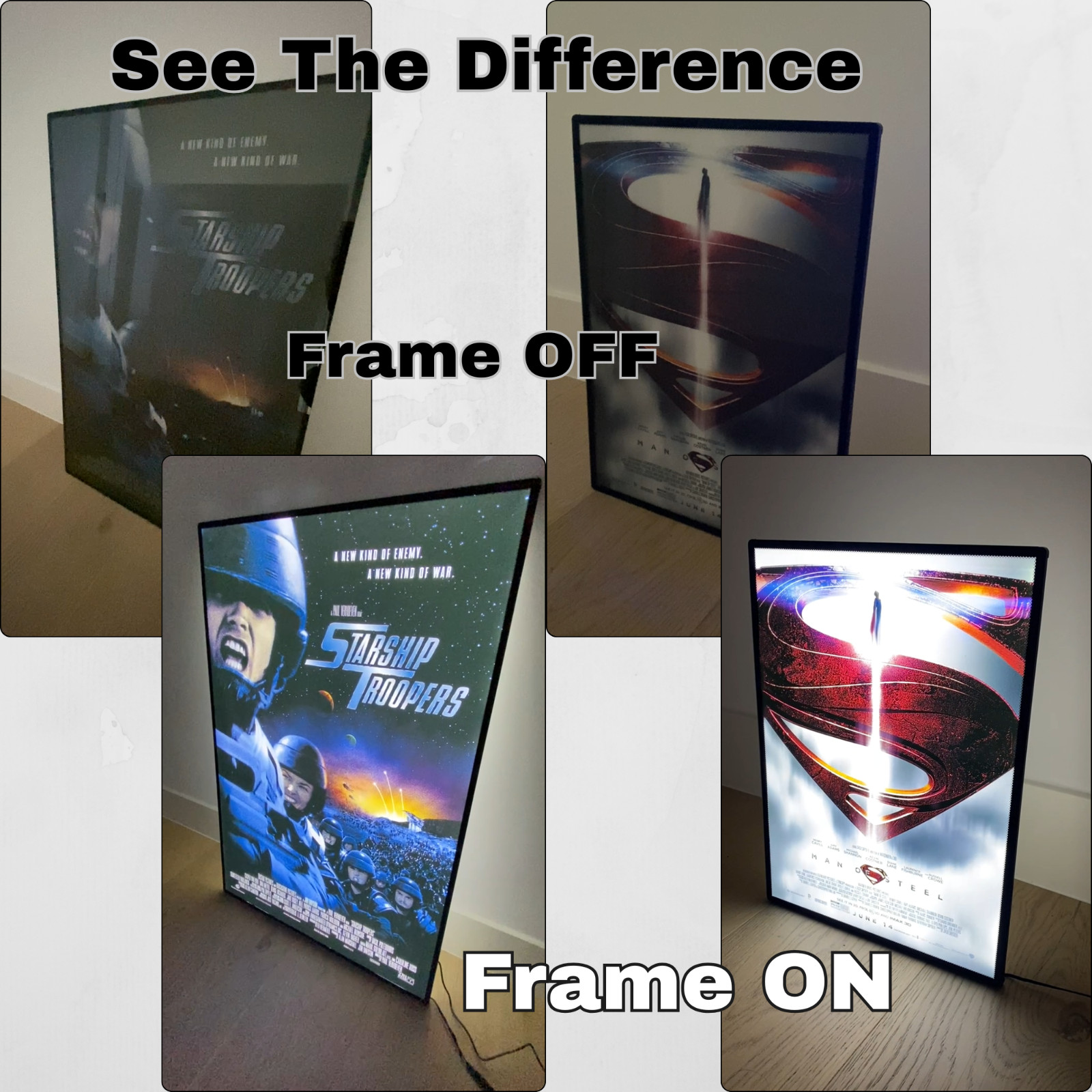 LED Backlit Cyberpunk Wall Art Lighted Frame – new york city night life