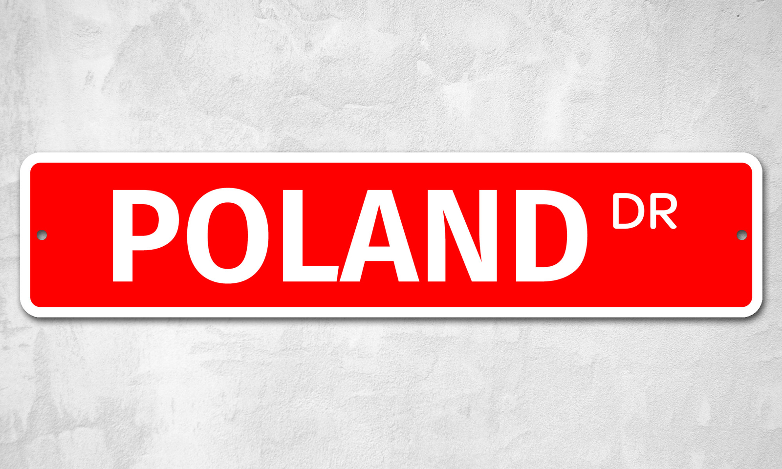 7020 SS Poland 4″ x 18″ Novelty Street Sign Aluminum
