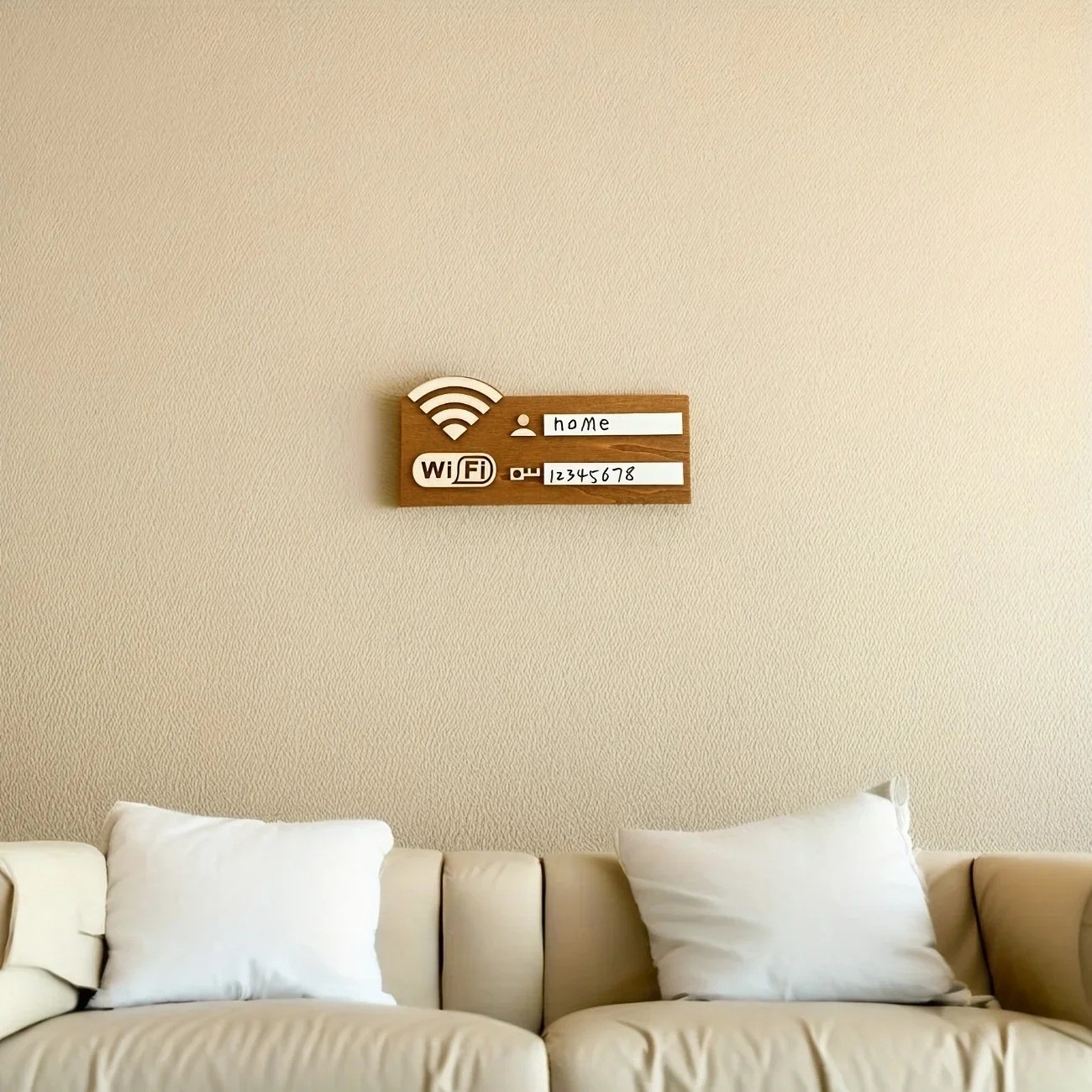 Rustic Wooden WiFi Password Sign Wall Mounted Home Decor Plaque