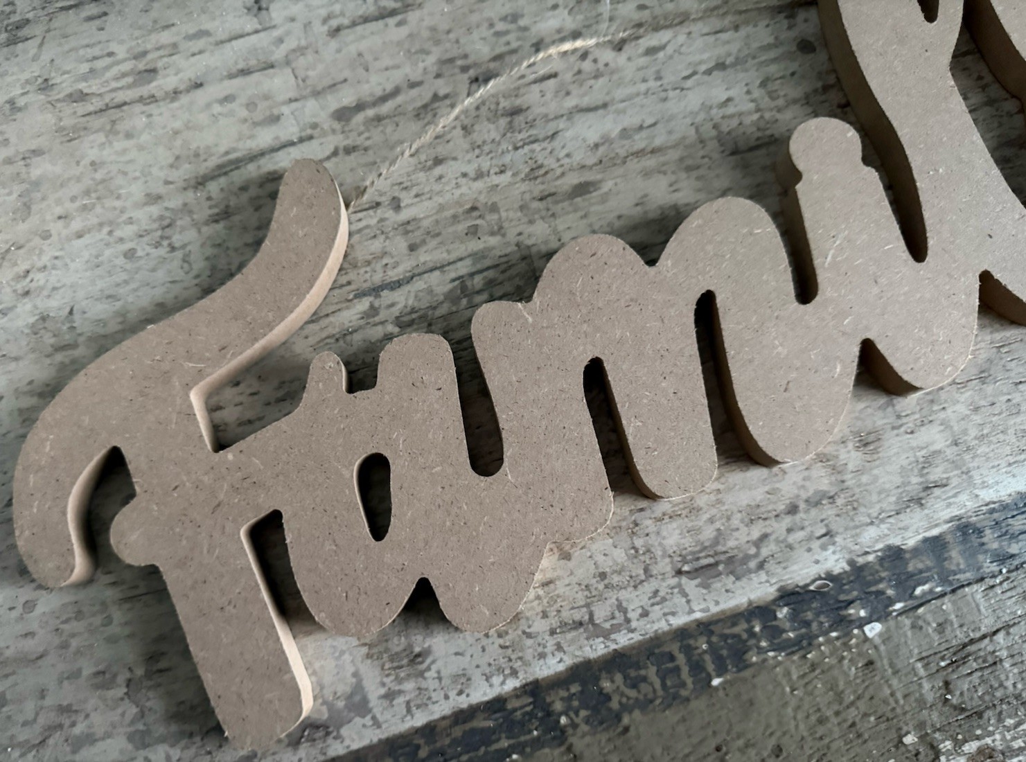 Family 15×5 Laser Cut Wood Thick Paintable Or Stained Make It Your Own New Hang!