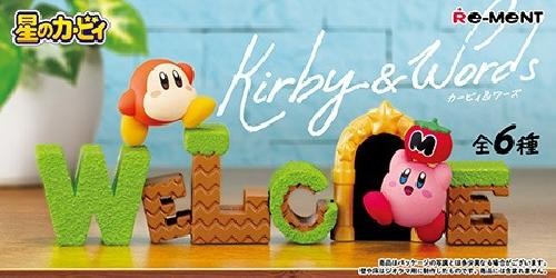 Re-Ment Kirby & Words Complete Box Set of 6 Alphabet Miniature Figure Japan