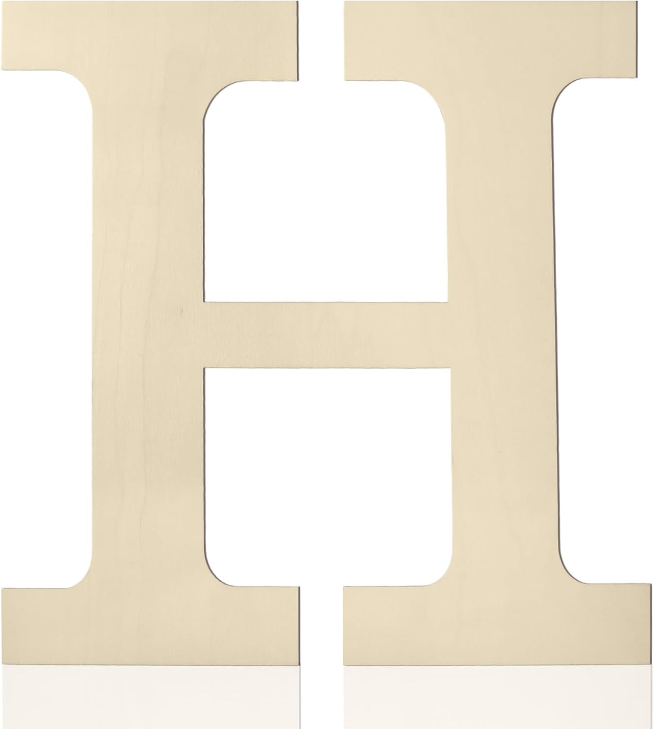 Wooden Letters 12 Inch H, 1/5 Inch Thick Large Wooden Letters for Wall Decor Unf