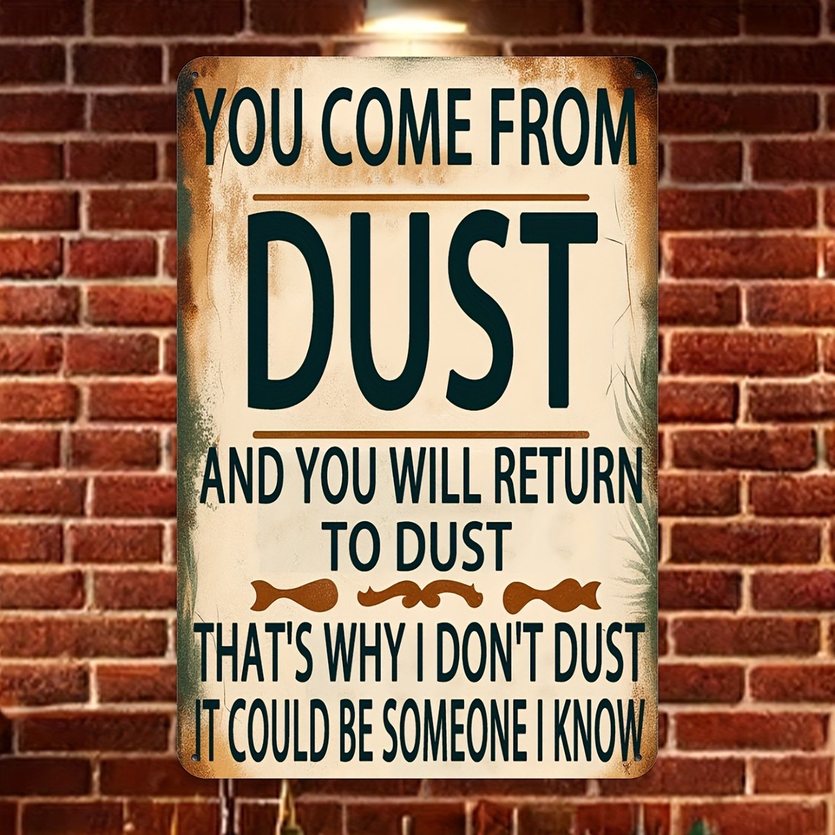 Rustic “You Come from Dust” Metal Wall Sign 20×30 cm