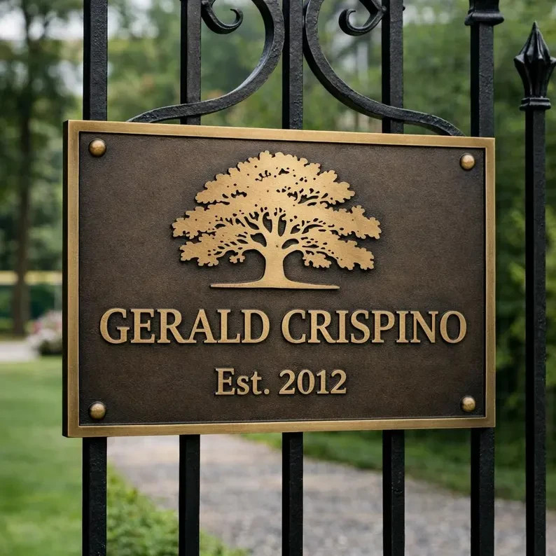 Personalized Bronze Plaque | Durable Outdoor, Business & Property Signage
