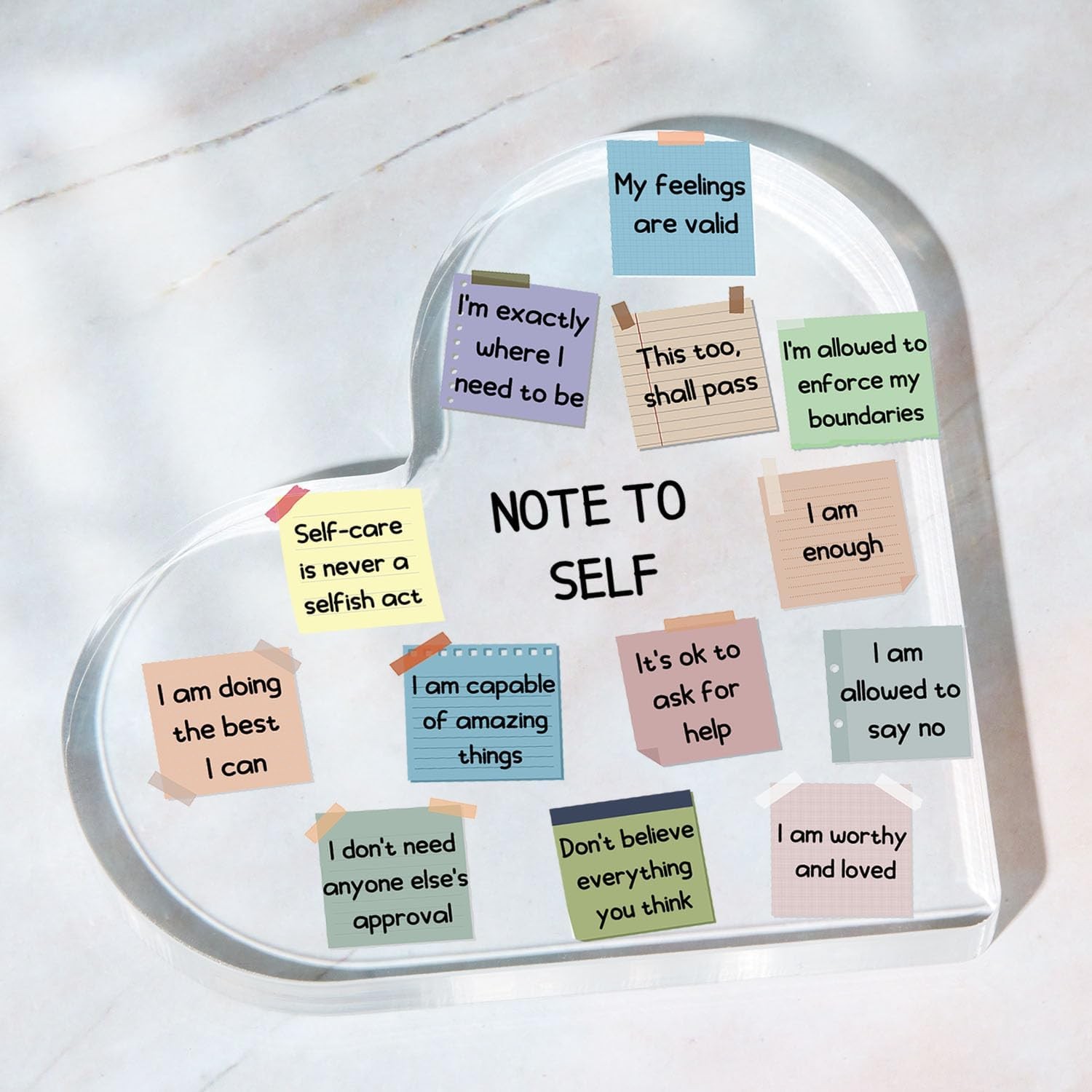 Office Acrylic Heart Gift Therapy Mental Health Print Decorations