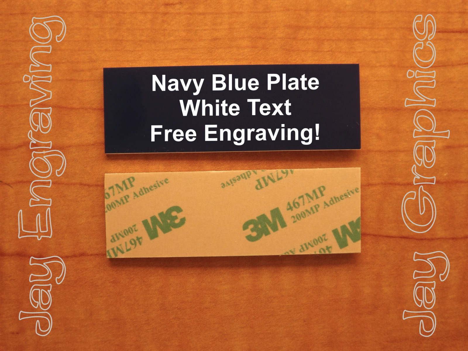 Custom Engraved 1×3 Plate  Adhesive-Backed Personalized Customized Sign Plaque