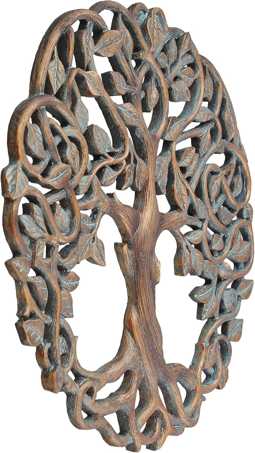 Rustic Tree of Life Wall Plaque – 11.6″ Celtic Sculpture