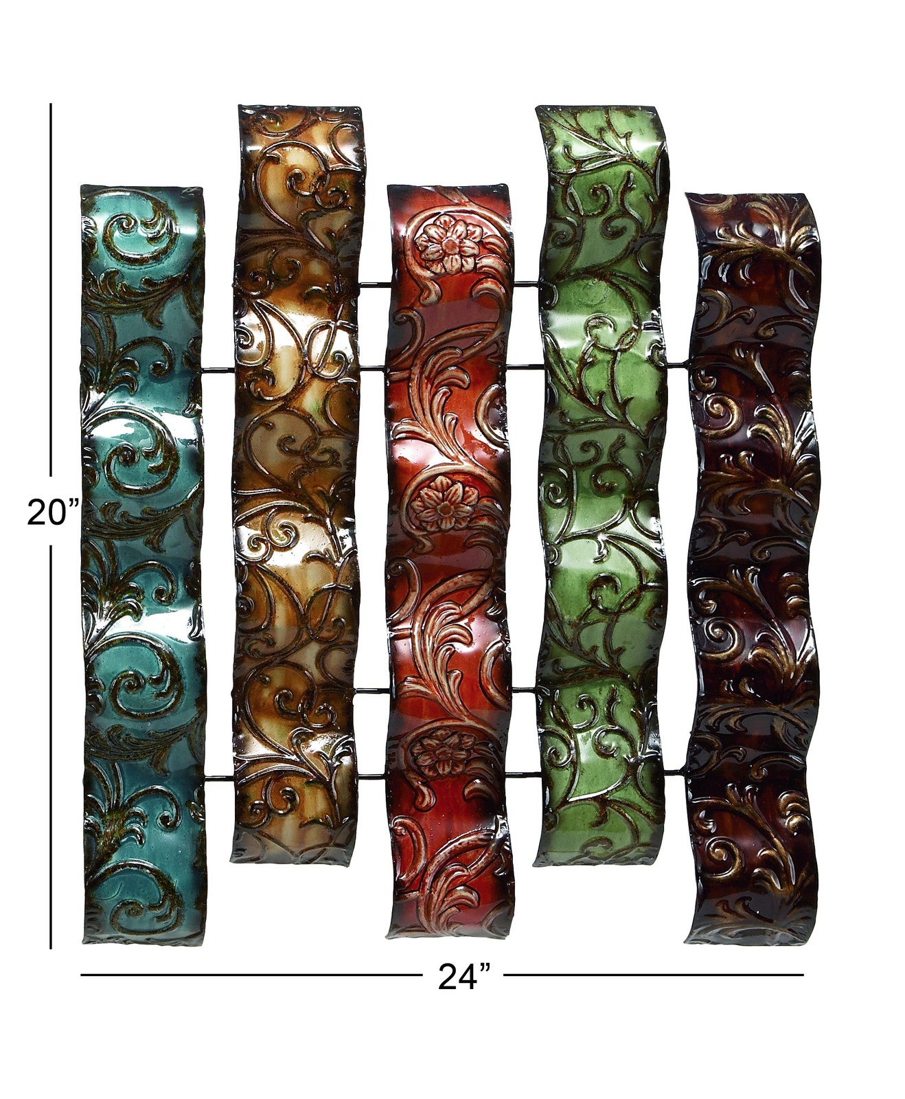13951 Metal Wall Decor, Multicolor, 24 by 20″
