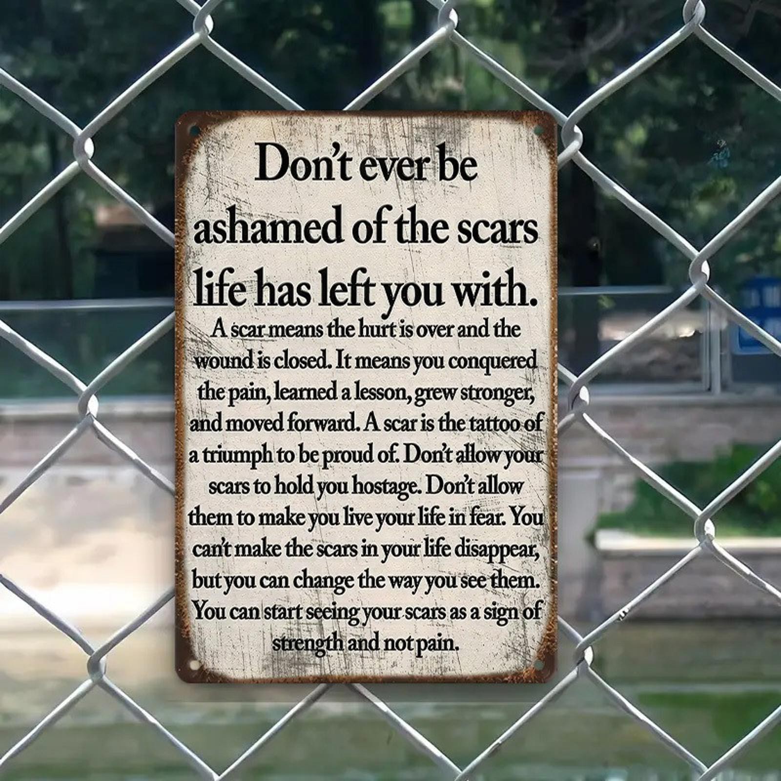 Inspirational Metal Sign Aluminum 8×12 Funny Vintage Quote Wall Decor