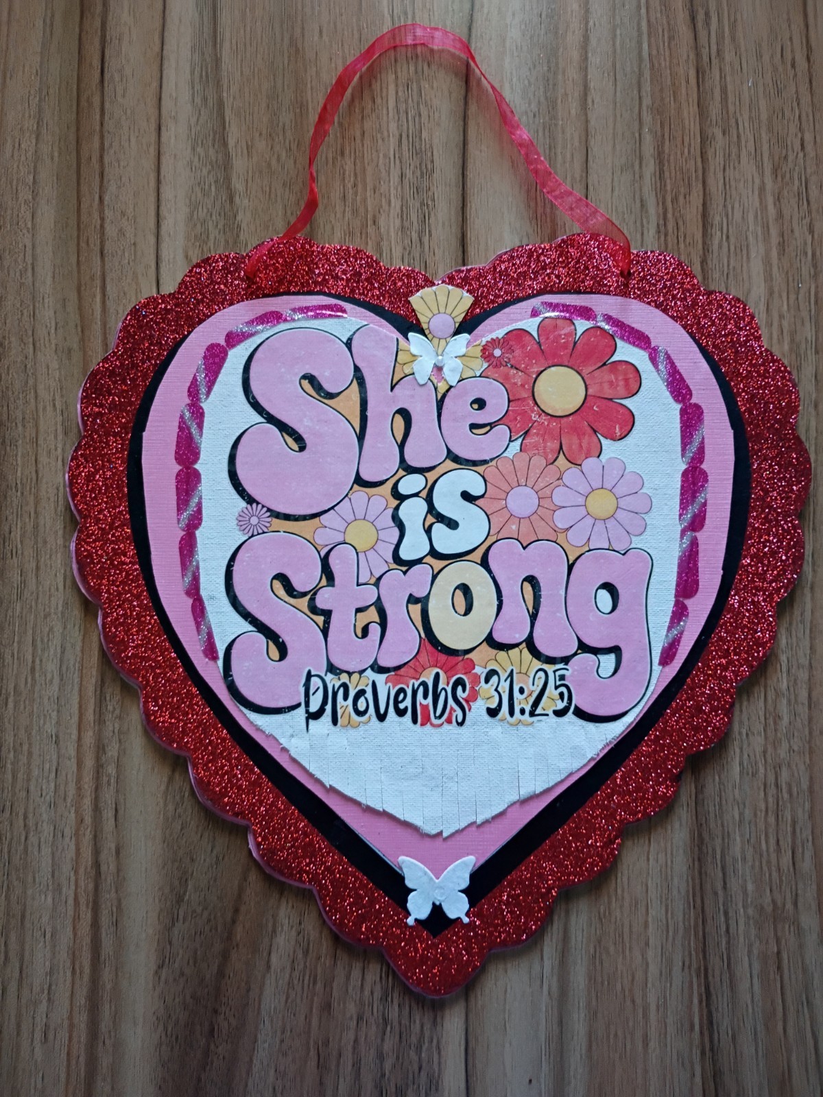 Big Heart Wall art Plaque/Sign Embellished Home Decor Poem two 3D Showbox