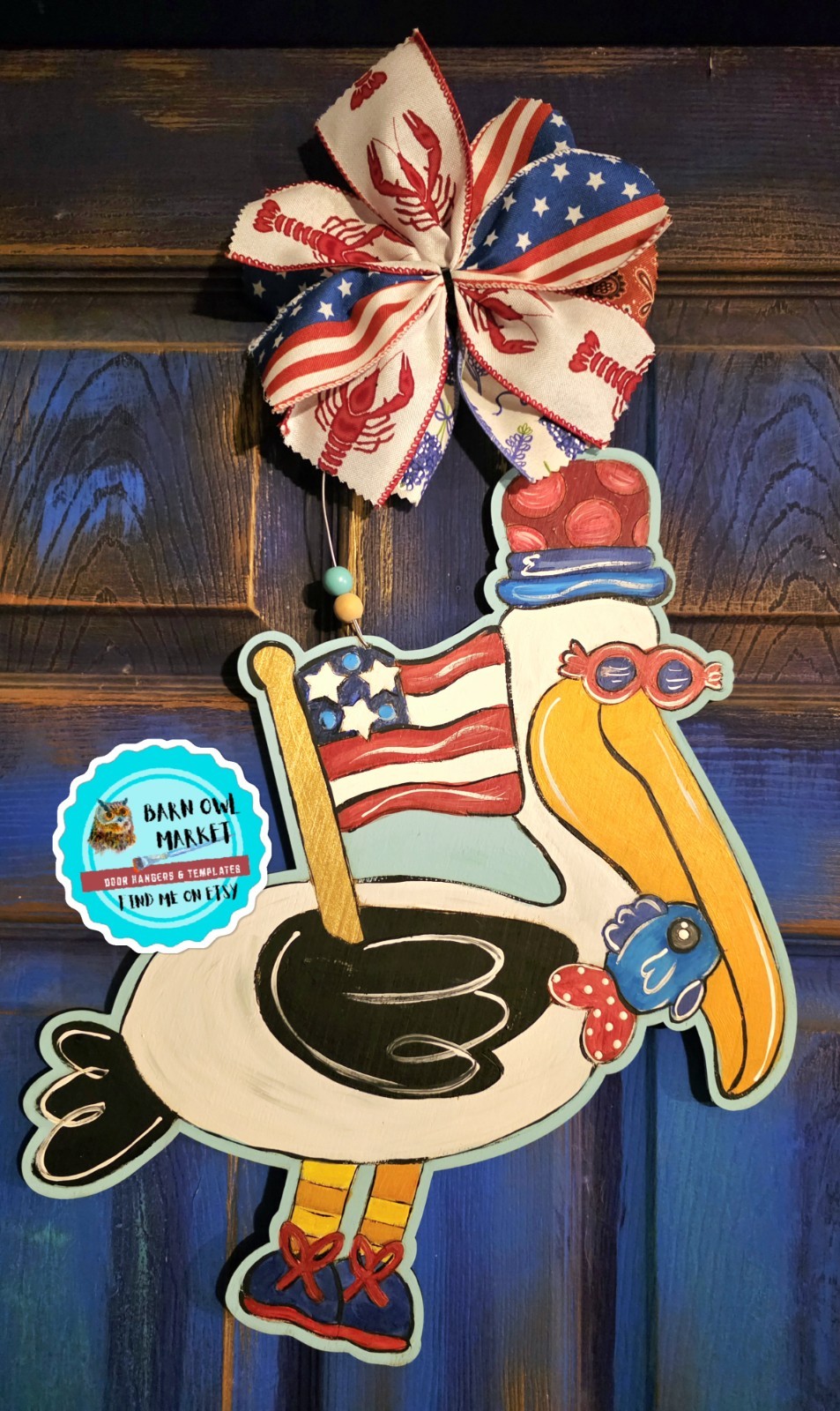 Pelican Patriotic Door Sign