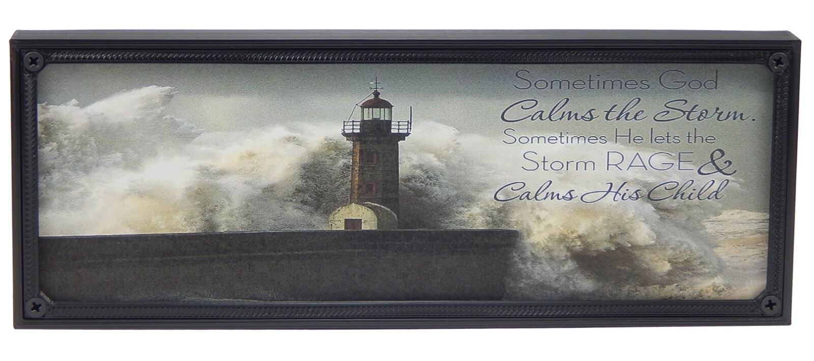 Sometimes God Calms The Storm Farmhouse Sign Rustic Home Wall Art Decor Print