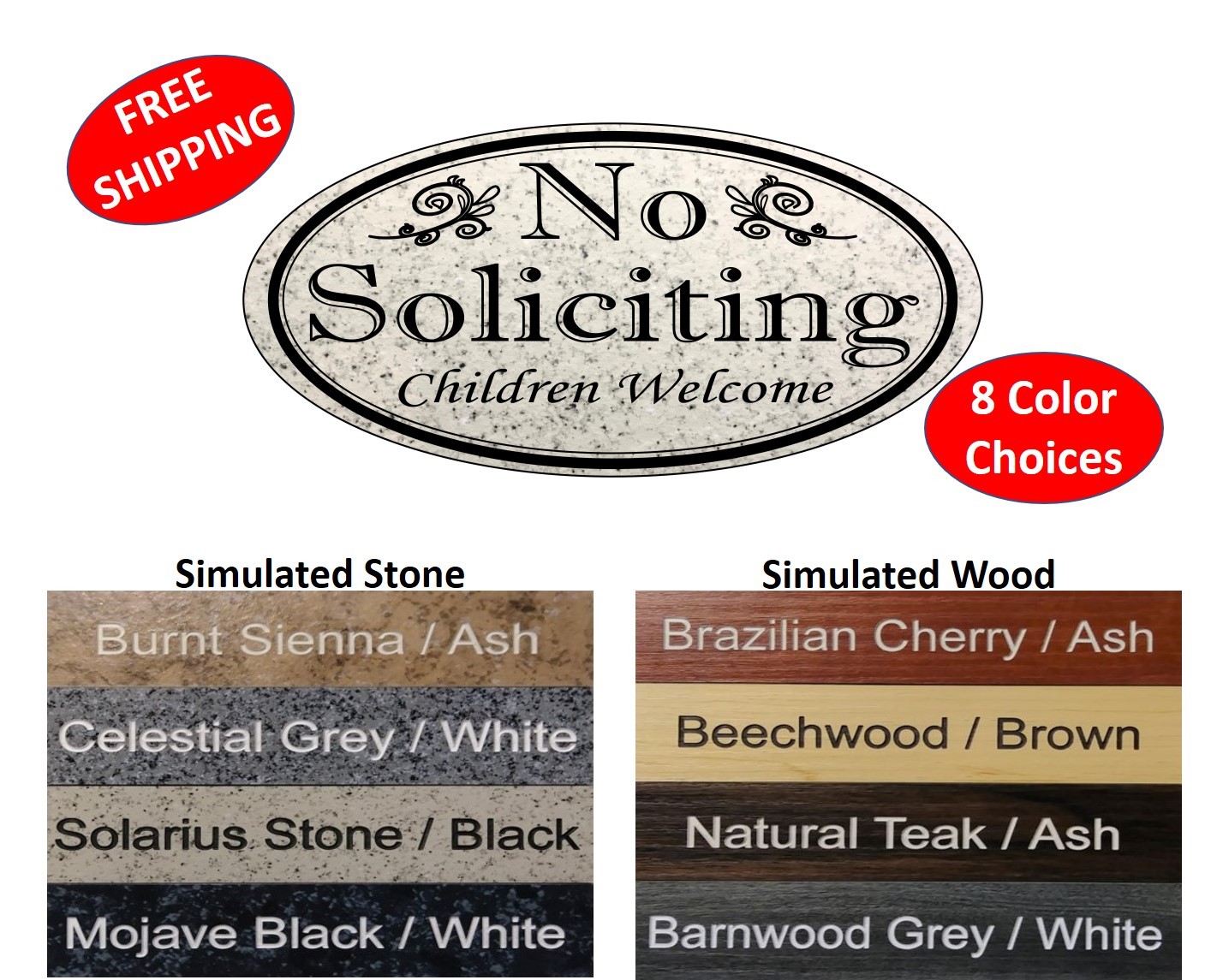 No Soliciting Sign “NO SOLICITING Children Welcome” Sign – FREE SHIPPING