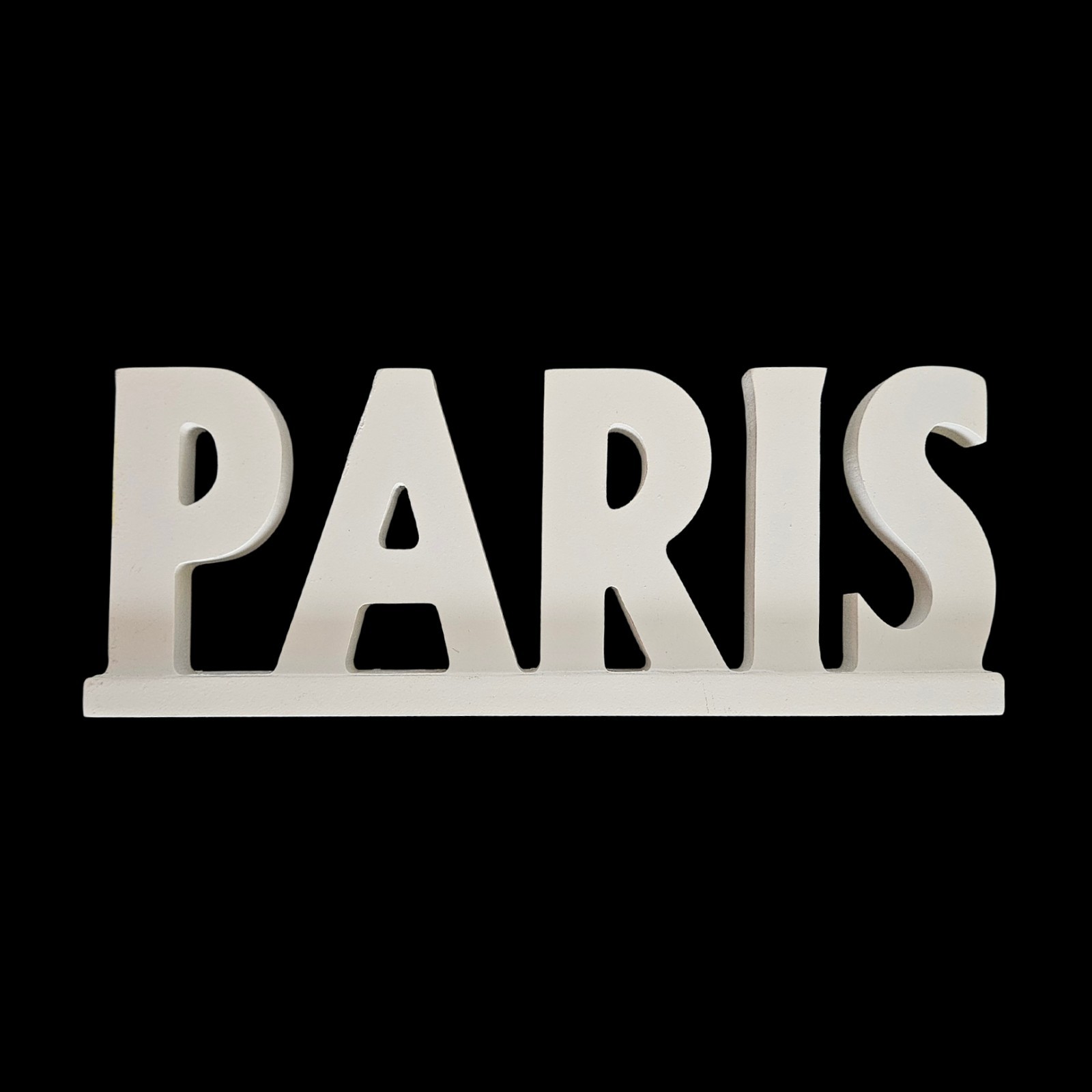 Paris White Wooden Letters/Word Sign 11.5 inches by 5 inches