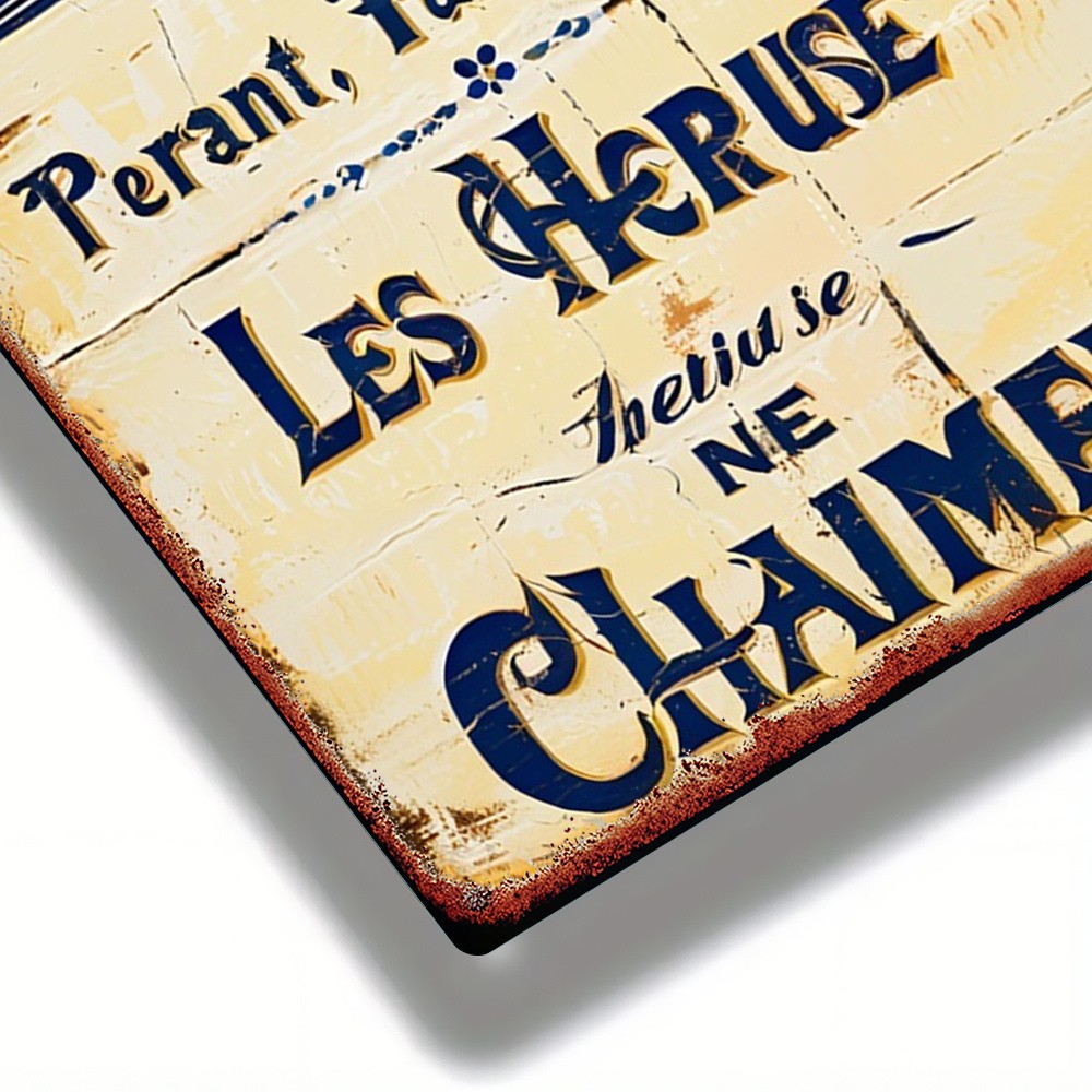 Metal French Country Sign 8×12 Inches Wall Decor