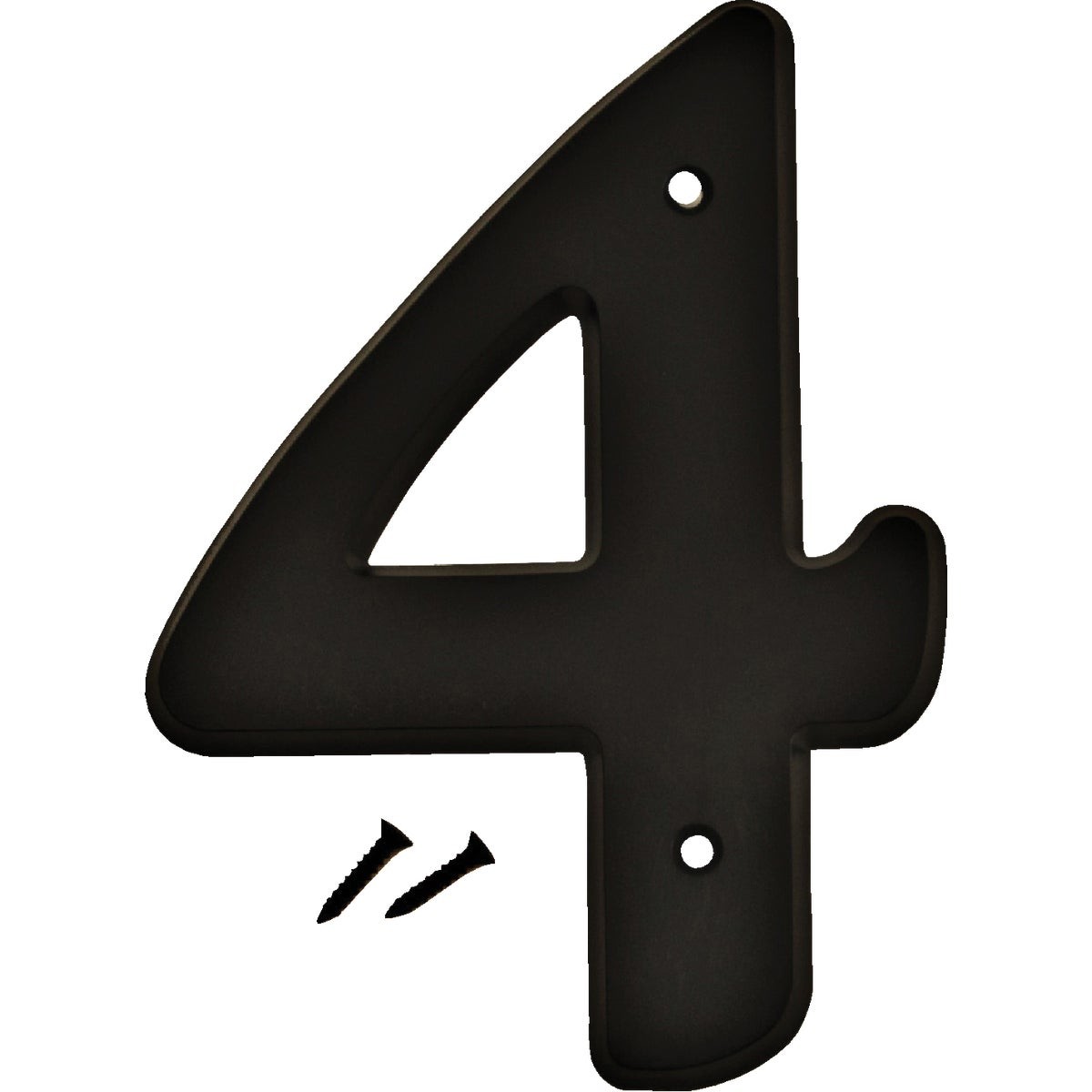 Hy-Ko 6 In. Black Gloss House Number Four 30204 Hy-Ko 30204 029069302047 Plastic