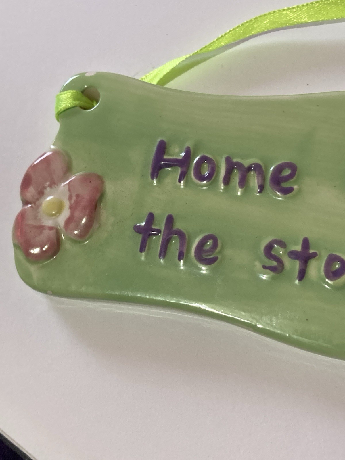 Vintage Y2K Home Decor Kids Pastel Flowers Wall Decor Green Pink Girl 6.5”