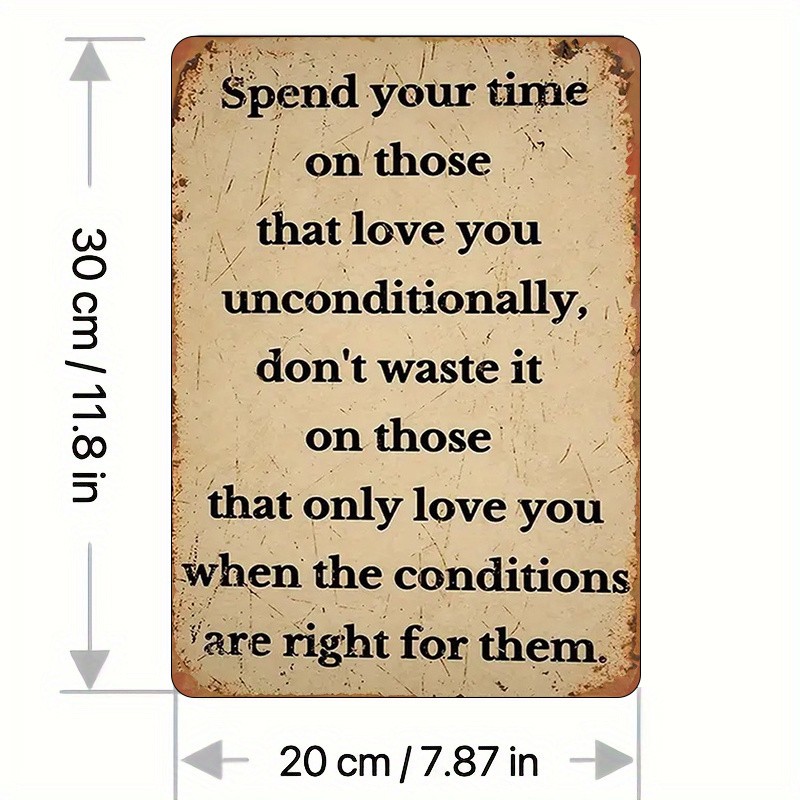 Metal Sign 20.32*30.48 cm Rustic Iron Wall Art