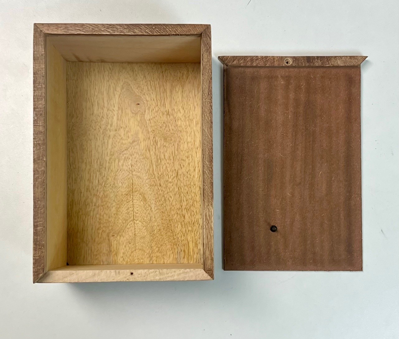 Handmade Walnut Wood Cremation Urn Patriotic Eagle and American Flag – 9.5×6.5×5