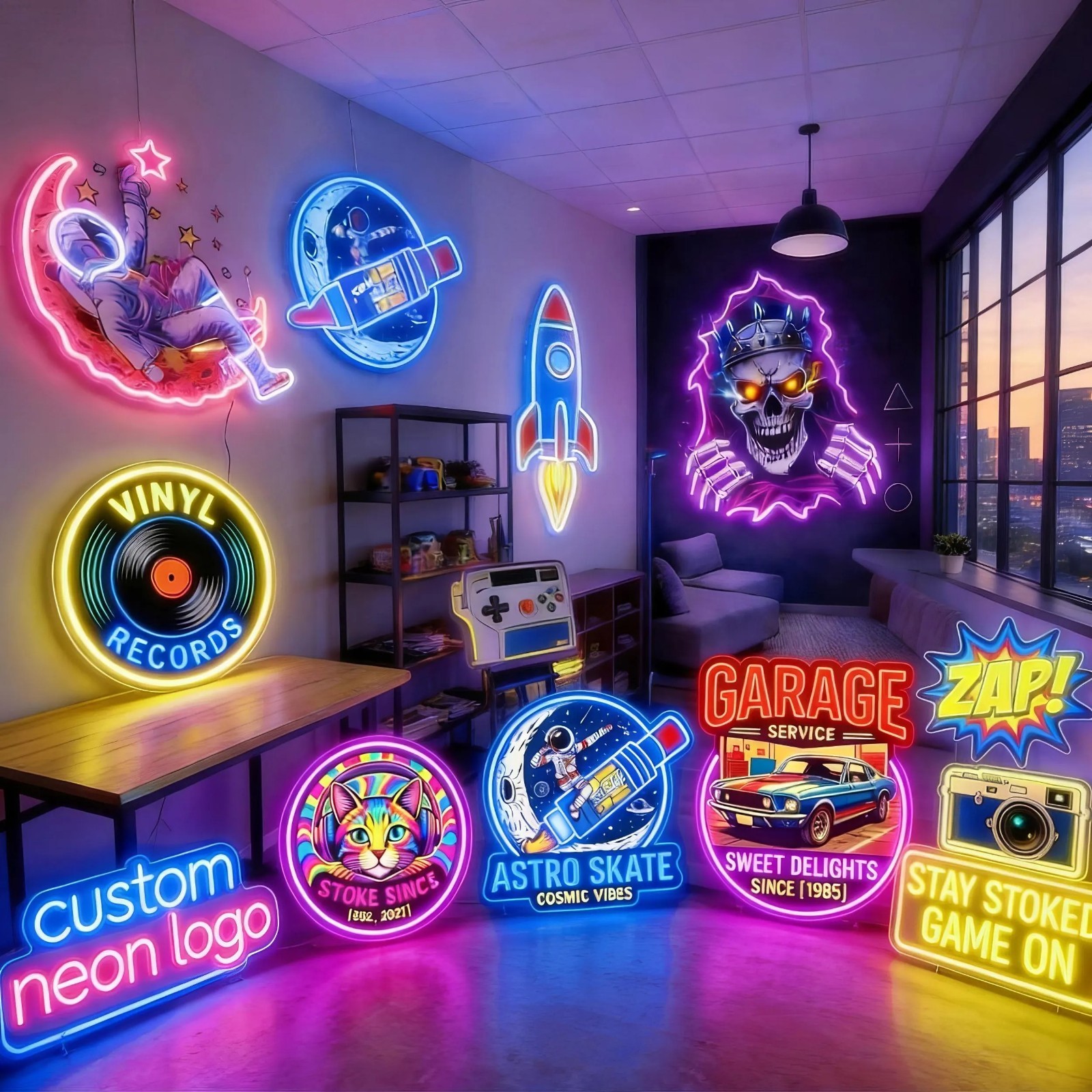 Personalized Logo Waterproof Neon Sign Custom Sign for Business UV Logo Decor