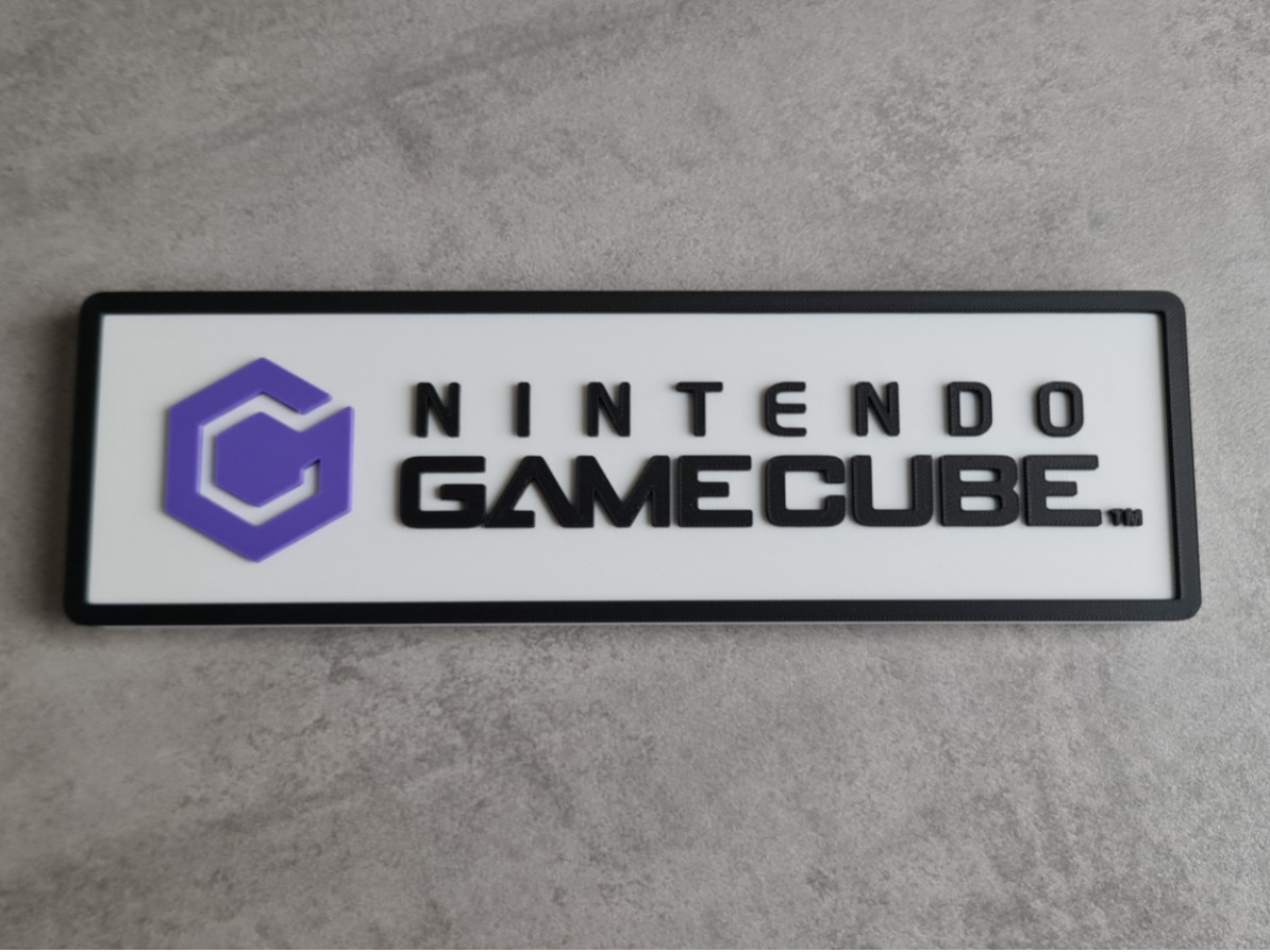 Nintendo Gamecube Logo / Sign 3D Printed Wall Decor