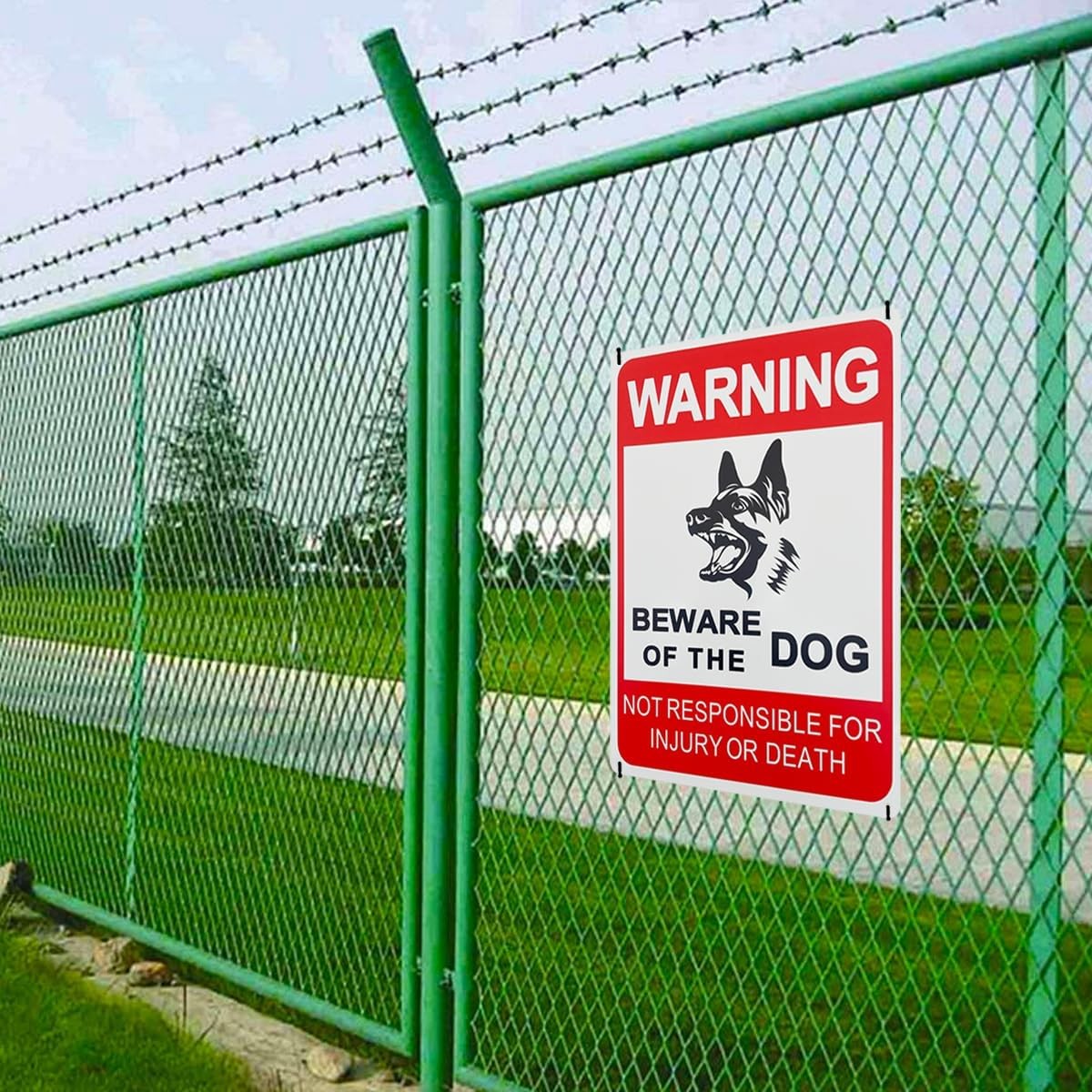 Beware of Dog Sign, 2-Pack 12*8 Inches Rust Free Aluminum, Reflective,