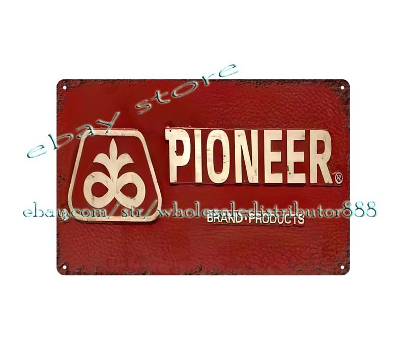 Pioneer seed corn farm barn agriculture metal tin sign room decor wall art
