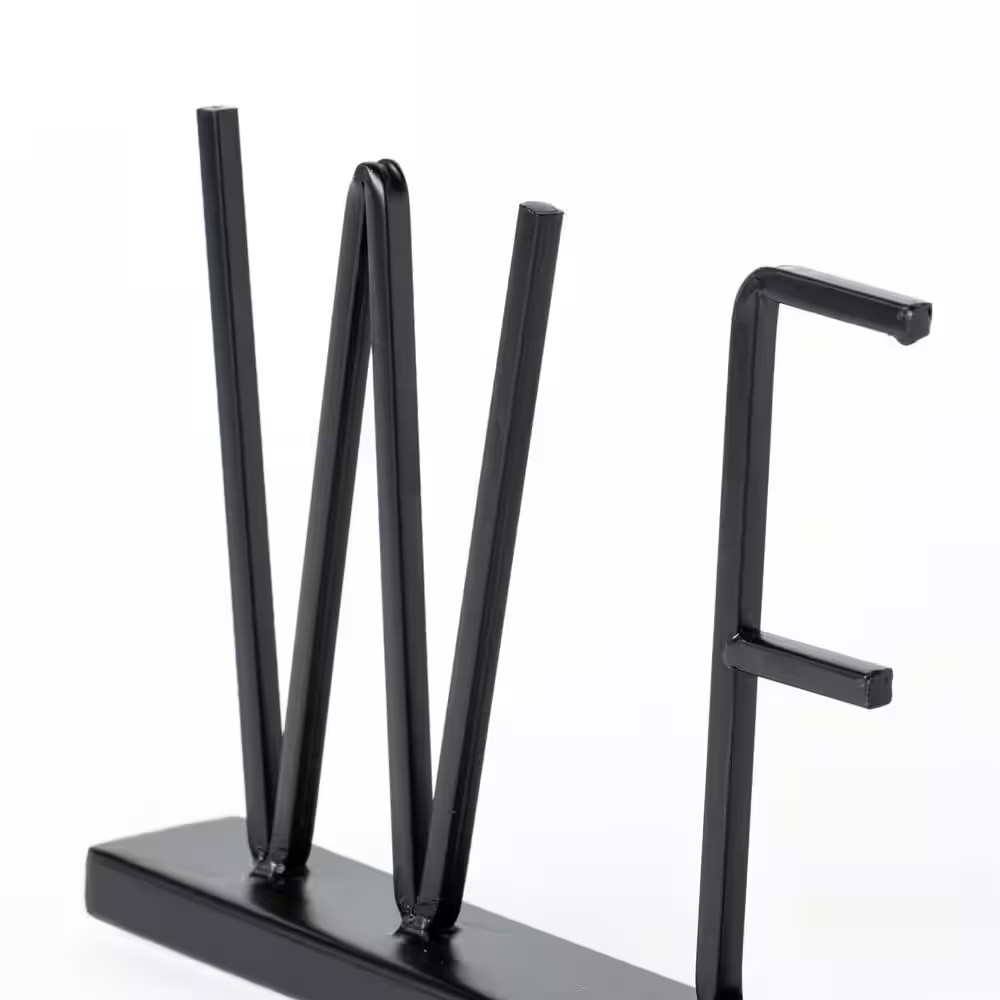 Welcome 24 In. L X 1 In. W Black Metal Sign