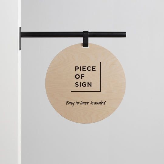 Custom Double-Sided Outdoor Blade Sign – LED Round Lightbox Storefront Sign
