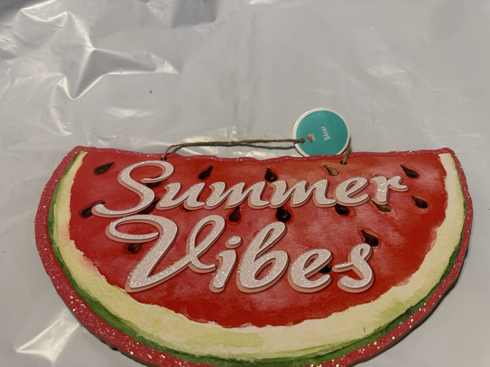 2 Seasonal Collection Fruit Sign Decor summer Sign new with tags