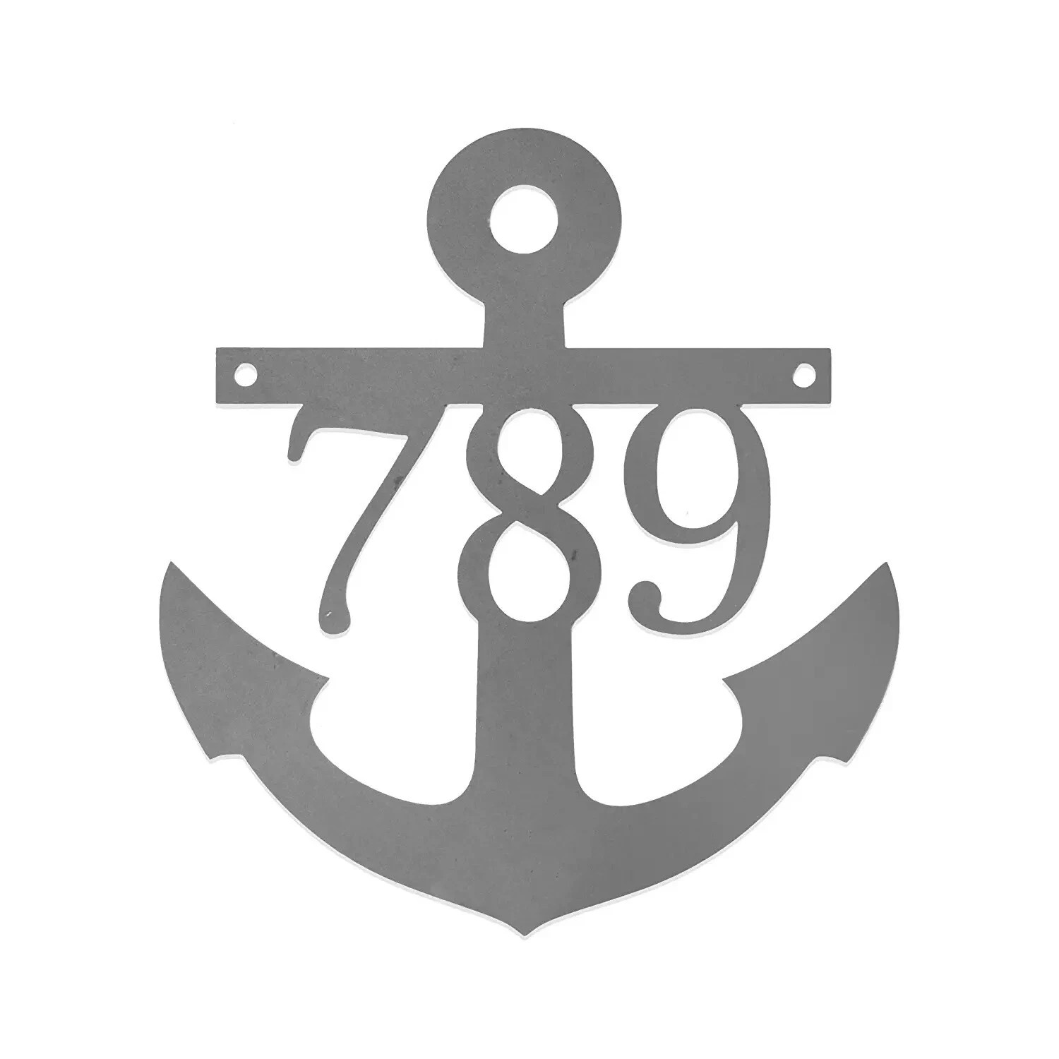 Personalized Anchor Address Plaque Metal Sign House Numbers Nautical Wall Decor