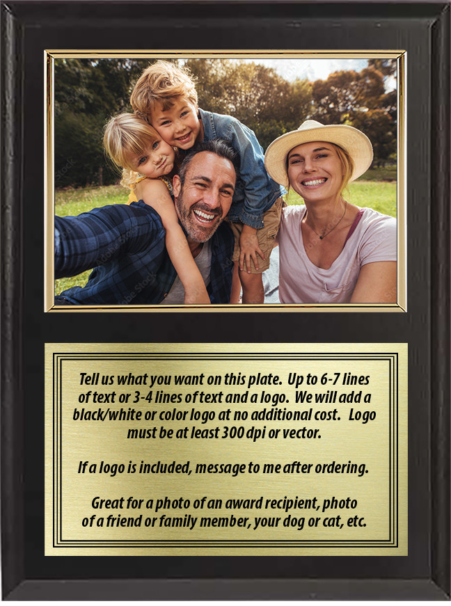 Personalized Photo Plaque – Choose size and Color – Your Custom Message