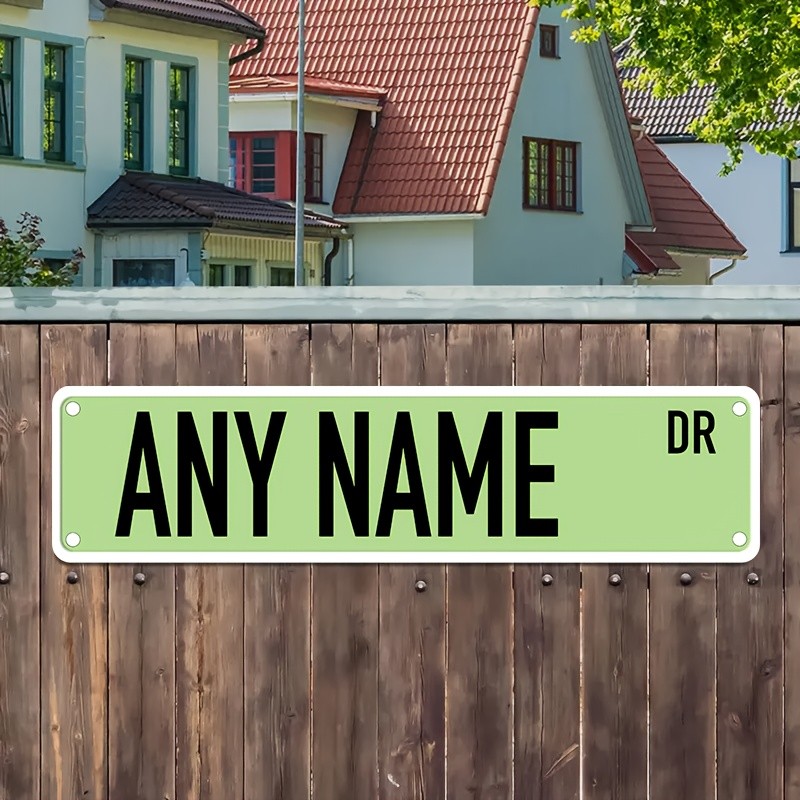 Custom Aluminum Street Sign Personalized Metal Plaque 12 Colors S-CUS002
