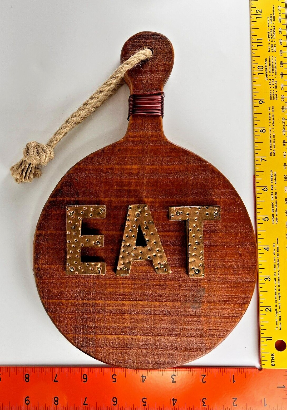 Eat Cutting Board Kitchen Wall Decor Wooden Decorative Farmhouse Rustic