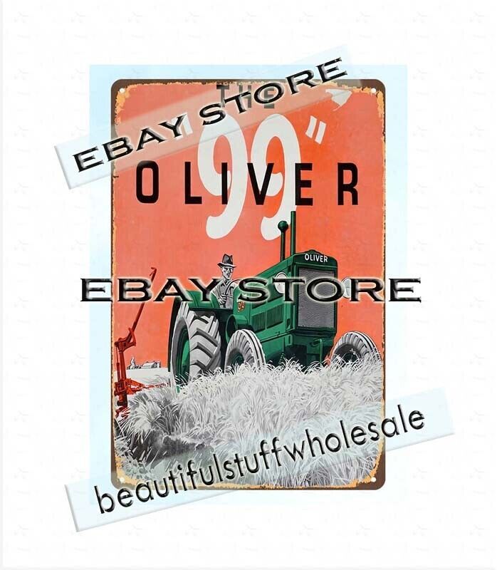 countryside 1937 Model 99 Tractor cottage barnyard farm tin sign cool art print