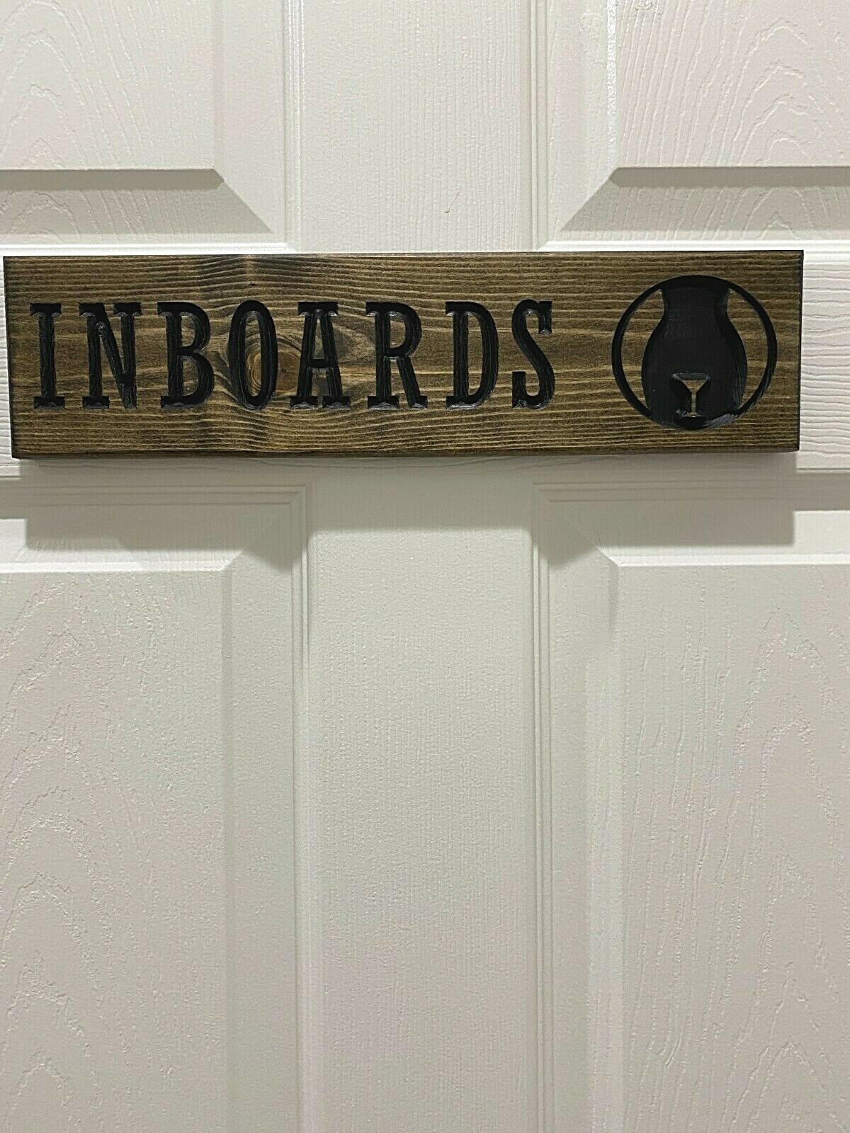 USA Carved Handcrafted wood signs Inboards & Outboards signs Funny restroom