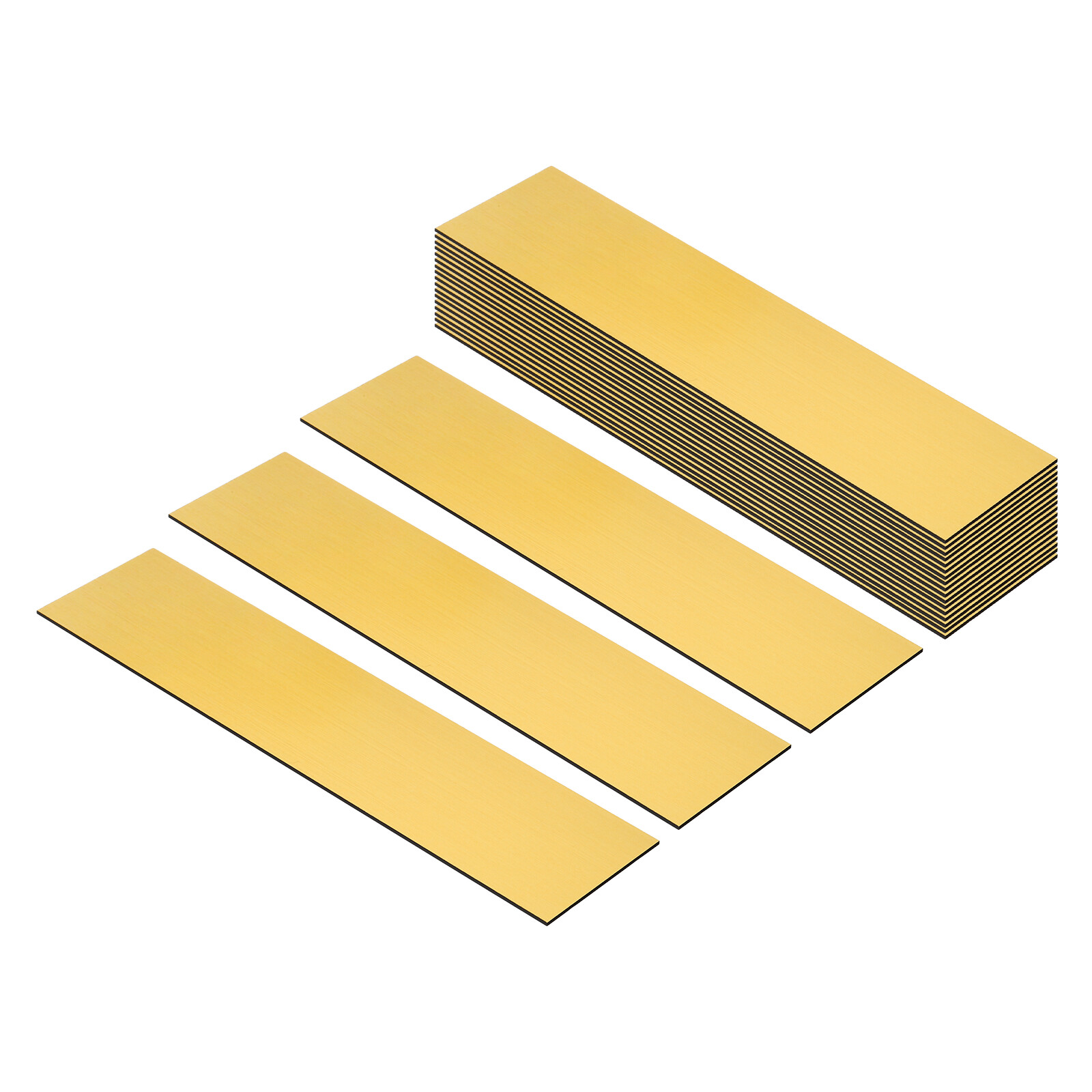 20 Pack 8″x2″ Blank Name Plates Custom Engraved Name Plate Gold Black