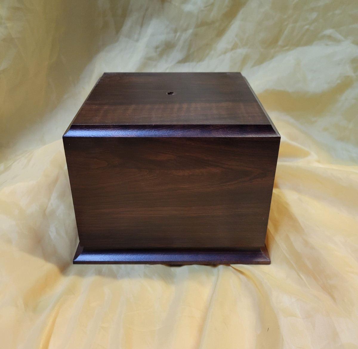 Cherry Finish Display Base, Square Stand for Trophies and Awards